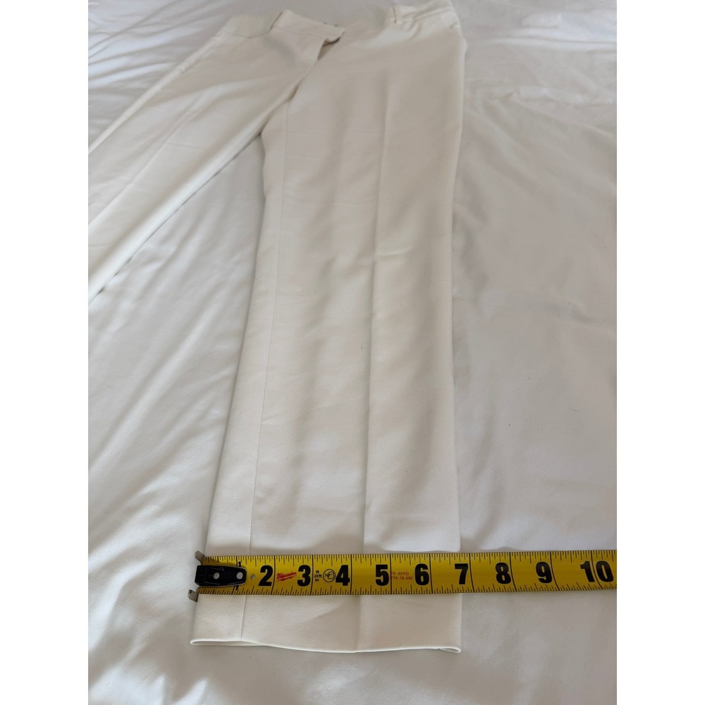 Express Columnist White 2 Piece Pant Suit Set Blazer Size 8 Pants Size 8R - Picture 13 of 16